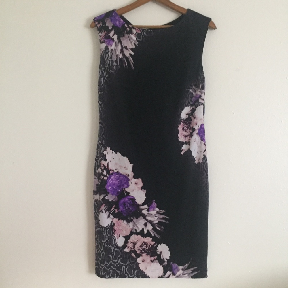 Caché Purple Snakeskin Dress Medium